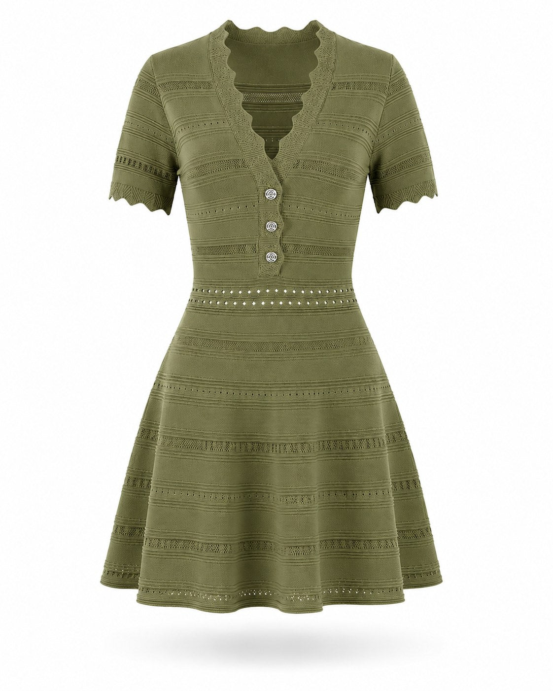 Verdon Button Mini Dress