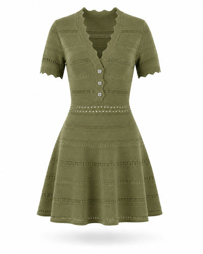 Verdon Button Mini Dress