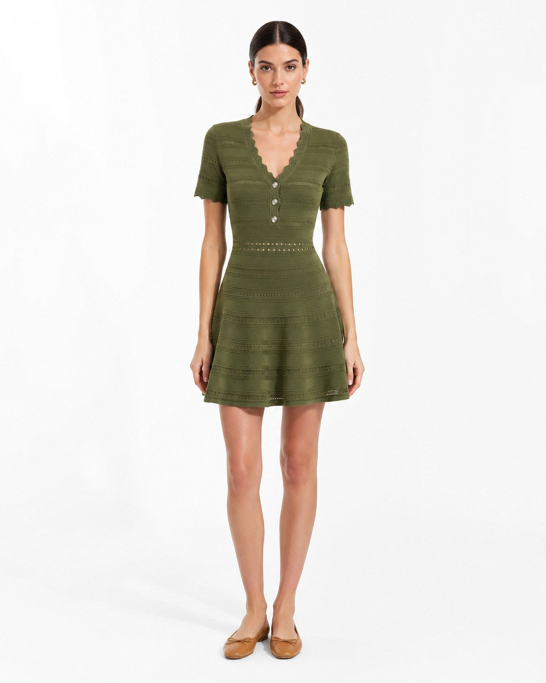 Verdon Button Mini Dress