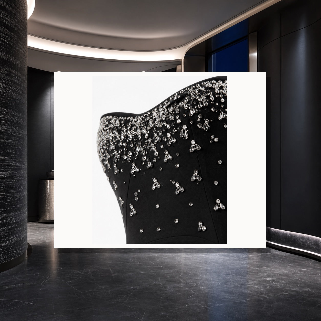 Bargemon Crystal Mini Dress lifestyle editorial