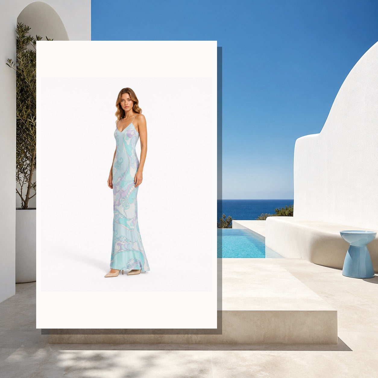 Cavalaire Print Maxi lifestyle editorial